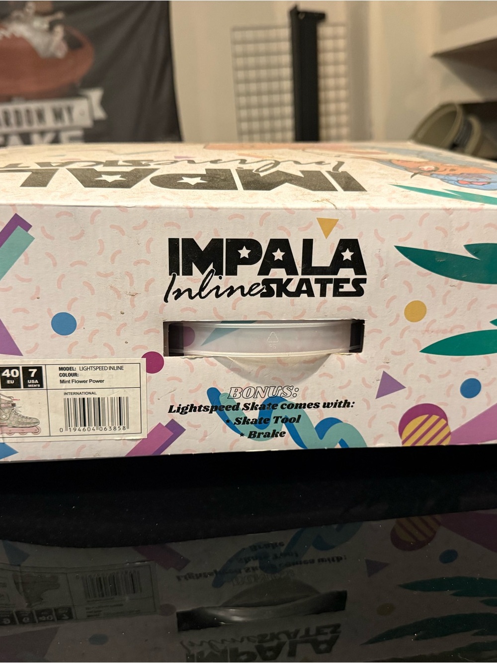 Impala Women's Mint Flower Power Inline Skates - RARE - Picture 7 of 8